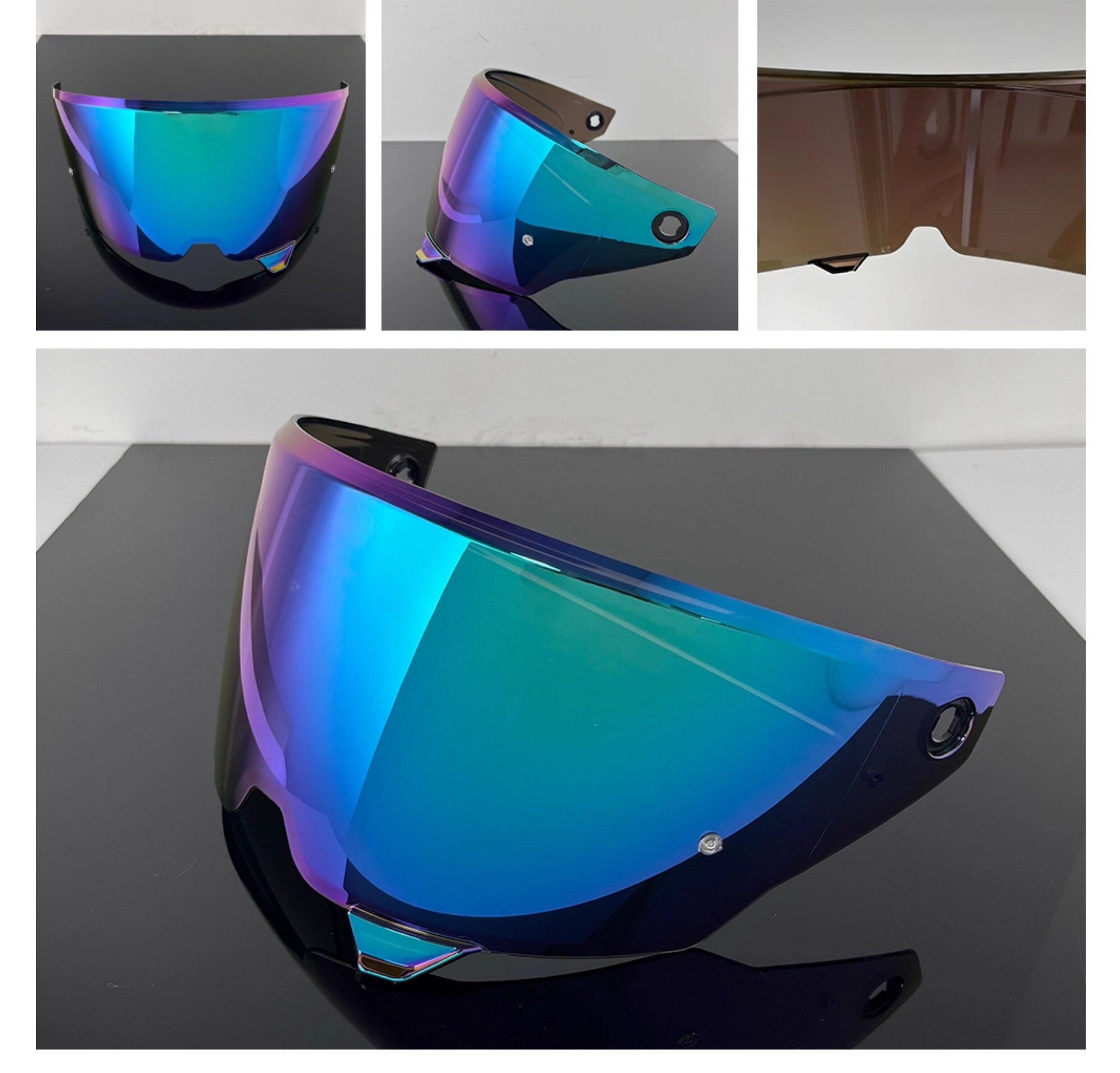 Suitable for American Ilm Helmet Lens Mf509 Lens Electroplated Mirror Day and Night Universal Sun Protection Uv Windshield
