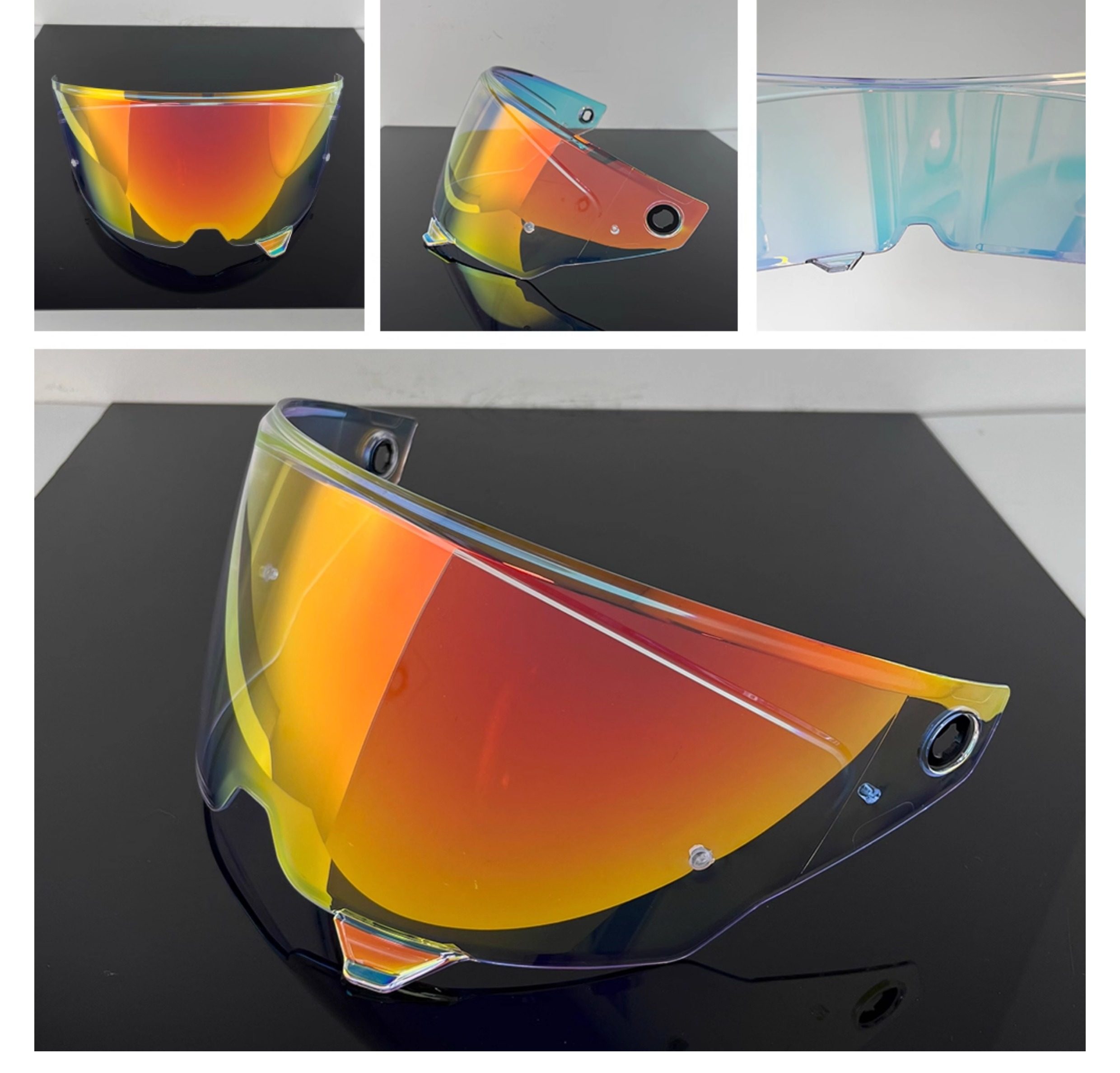 Suitable for American Ilm Helmet Lens Mf509 Lens Electroplated Mirror Day and Night Universal Sun Protection Uv Windshield