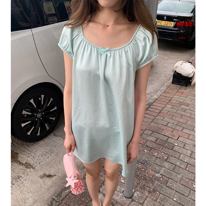 Tiny Drops Angel Mint Green Milk Ice Cream Satin Dress Tiny Drops Angel Mint Green Milk Ice Cream Satin Dress
