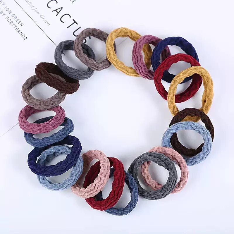 【Berry's Collection of Great Products】Seamless Basic Hair Tie Korean Style Simple Hair Band Towel Ring Hair Rope Elastic Band