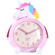 Girls princess alarm clock for children girls and primary school students with special wake-up artifact unicorn cartoon cute clock