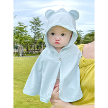 Baby sun protection cape summer thin outer breathable sun protection clothing baby super cute new cape toddler coat