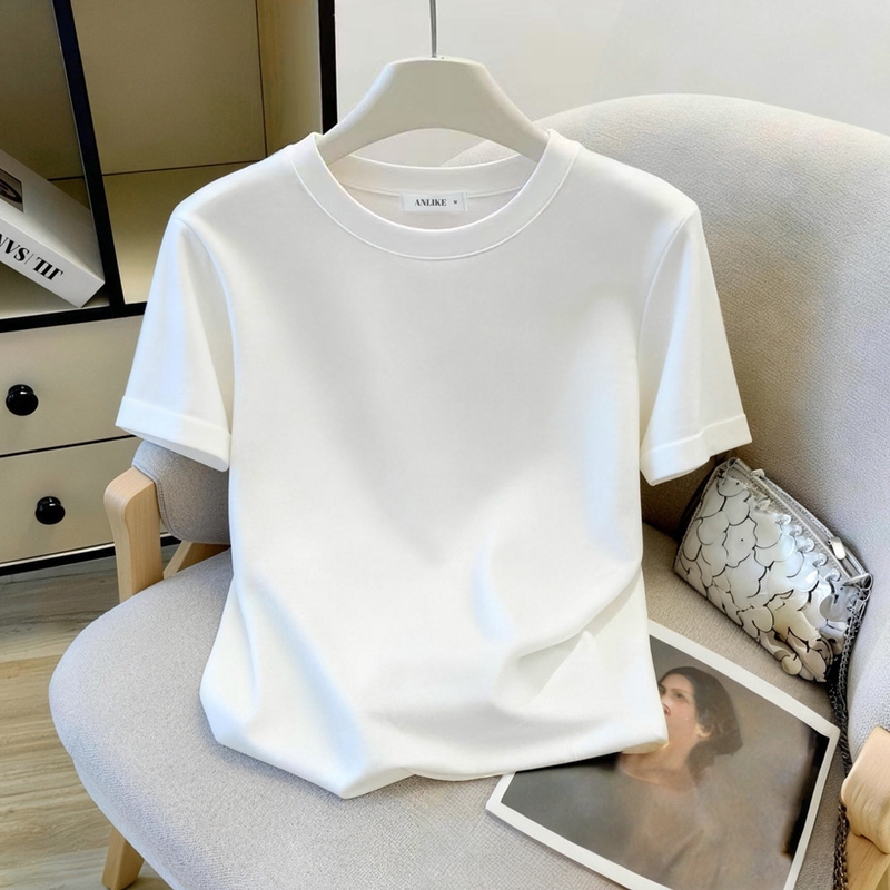 Early Spring 2026 New Style Regular Shoulder Summer Short-Sleeve T-Shirt for Women, Guangzhou Baijia Shahe, Humen, Puning, Yiwu, Loose and Slimming Early Spring 2026 New Style Regular Shoulder Summer Short-Sleeve T-Shirt for Women, Guangzhou Baijia Shahe, Humen, Puning, Yiwu, Loose and Slimming