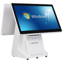 Shangyi cash register supermarket convenience store small store tobacco and alcohol Meituan cashier system catering milk tea restaurant fast food scan code ordering machine ordering machine dual screen cashier all-in-one machine