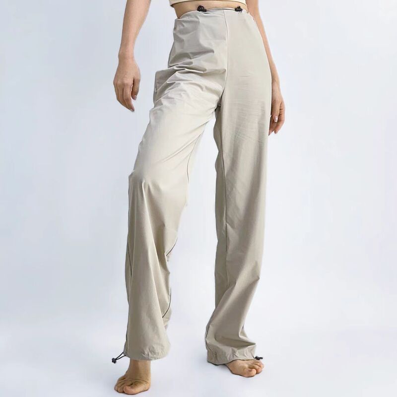 Niche Dance Ballet Yoga Sports Drawstring Cargo Pants Slimming Silent Texture Straight-Leg Jogger Pants Practice Pants