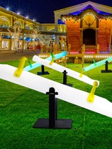 Outdoor luminous seesaw mall double Internet celebrity parent-child activity props LED square park seesaw Guangdong