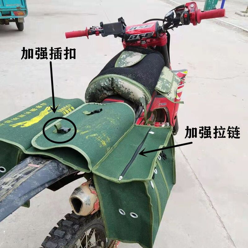Motorcycle Thickened Canvas Zipper Pannier Bag, Special Bag for Postal Delivery, Tail Box Side Bag, Saddle Tool Bag