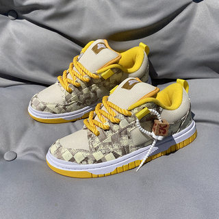 Wanshi vans bread shoes low-top thick tongue fat shoes men and women same style large size 48 casual american skate shoes