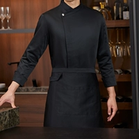 Черный лонгслив, фартук