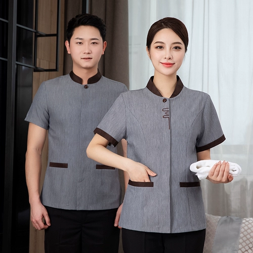 Летняя одежда для работы, комнатный дышащий комплект для отеля, короткий рукав