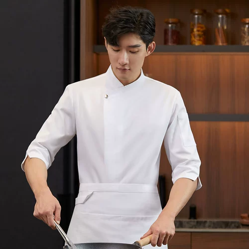 Шеф-повара Рабочая одежда для семи четверти рукава мужчина осень осень и зимний высококачественный шеф-повар с длинным рукавом кухонная одежда