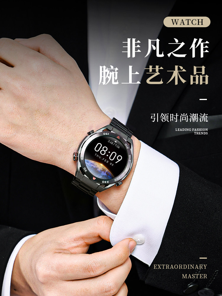 [5D Full Screen]Full Network Compatibility Smart Phone Watch with Card Slot, App Download, Multifunctional Sports Bracelet for Adults, Men, Mechanical Watch, Cellular Top Version, Full Network Watch