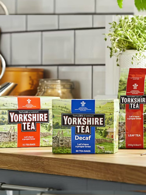 Yorkshine black tea British import Yorkshiretea English -style afternoon tea bag Taylor commercial Yorkshire milk tea
