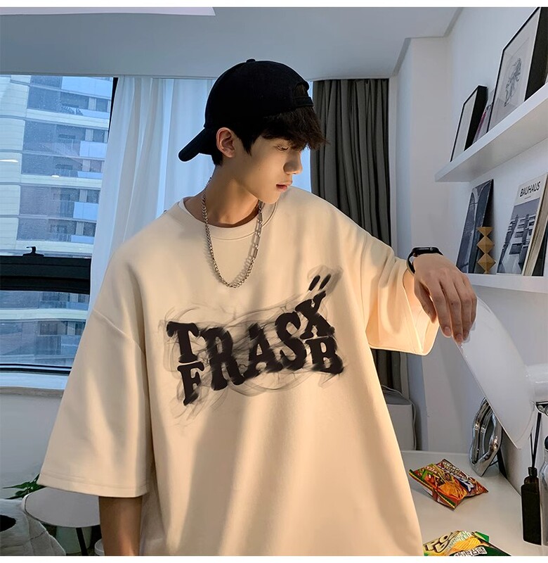 Extra Large Size 150kg American-Style Heavyweight Short-Sleeve T-Shirt, Pure Cotton, Unisex, Summer Trendy Brand Design Letter Print Top Extra Large Size 150kg American-Style Heavyweight Short-Sleeve T-Shirt, Pure Cotton, Unisex, Summer Trendy Brand Design Letter Print Top