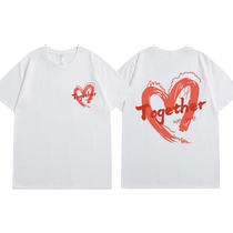 Colorful bestie outfits sisters T-shirts customized family parent-child outfits National Day outing short-sleeved clothing company team building uniforms