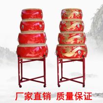 Cowhide drum big drum dragon drum majestic gong and drum Chinese red adult and childrens performance pan drum flat drum and hall drum