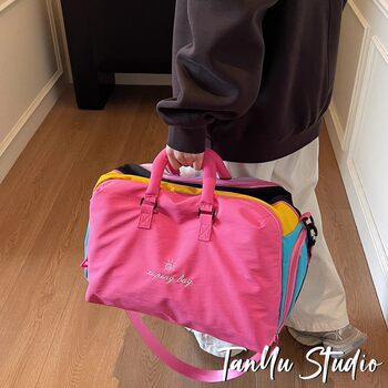 Tanyu dopamine contrast color large capacity travel bag