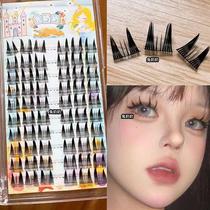 Grandma Rabbit T53 Barbie Big Eyes False Eyelashes Thick Three-Section False Eyelashes Thick Big Devil Segmented A False Eyelashes