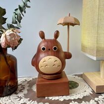 Totoro music box solid wood ornaments handmade creative wood products high-end toys childrens toys birthday gifts