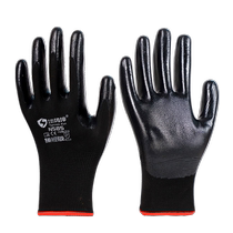 Gants de protection du travail travail résistant à lusure caoutchouc noir antidérapant nitrile travaux de chantier latex de caoutchouc épaissi imperméable et résistant à lhuile