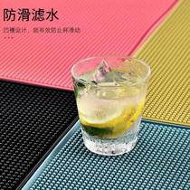 TAO2 water bar non-slip mat rubber water filter and drain mat coffee bar glass water coaster insulated tea coaster long