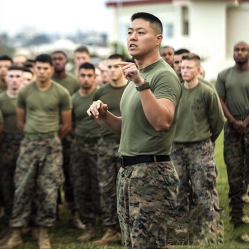 Summer US military style breathable tactical Hlicken T-shirt male outdoor special soldier short sleeve instructor fitness training suit-Taobao