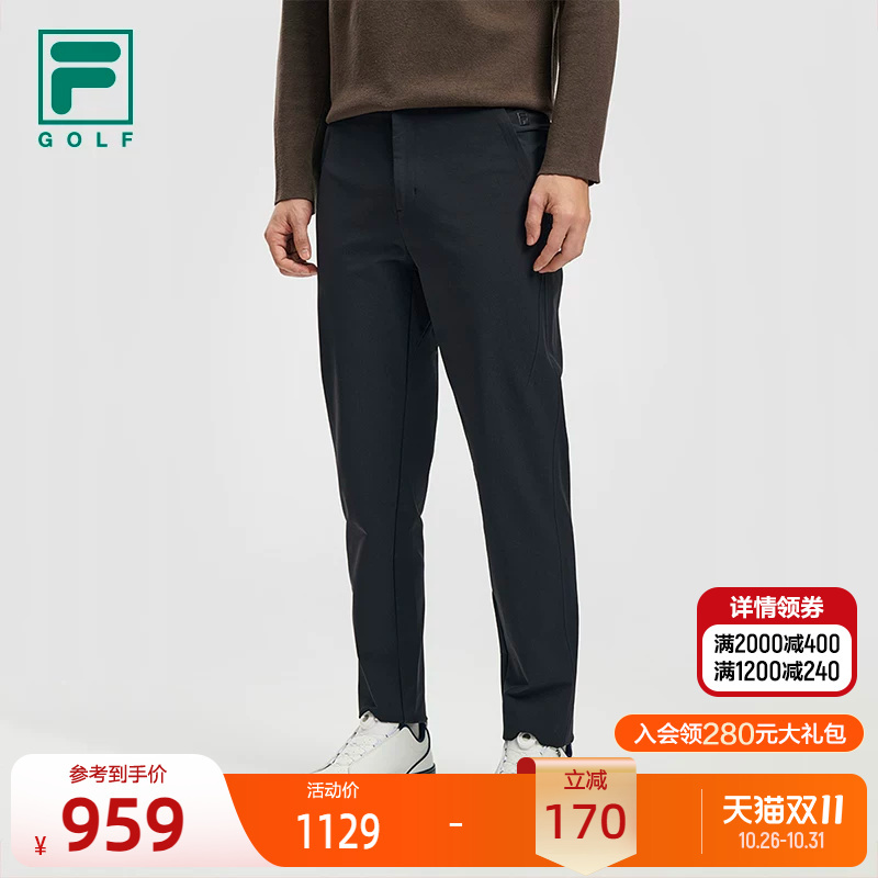Fila Official Men's Woven Trousers 2026 Spring New Golf Sports Simple Comfortable Straight Pants