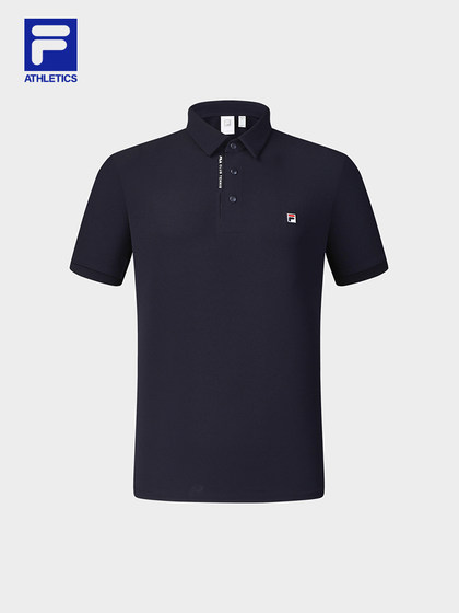 FILA 斐乐针织翻领短袖POLO衫男2024秋季新款网球运动透气上衣T恤