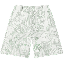 Yang Mis same style FILA official womens shorts 2024 autumn new casual all-over printed loose five-point pants