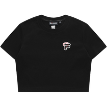 FILA FUSION Fila trendy brand short-sleeved T-shirt for women 2024 spring and summer new love casual short hot girl top