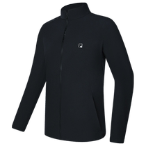 FILA official mens woven jacket 2024 summer new basic golf sports stand-up collar top for men