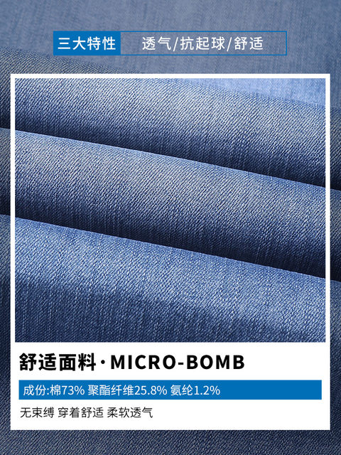 Jeanswest Summer Loose Straight Jeans Men's 2026 New Casual Large Size Washed Trousers Men's Trendy Pants
