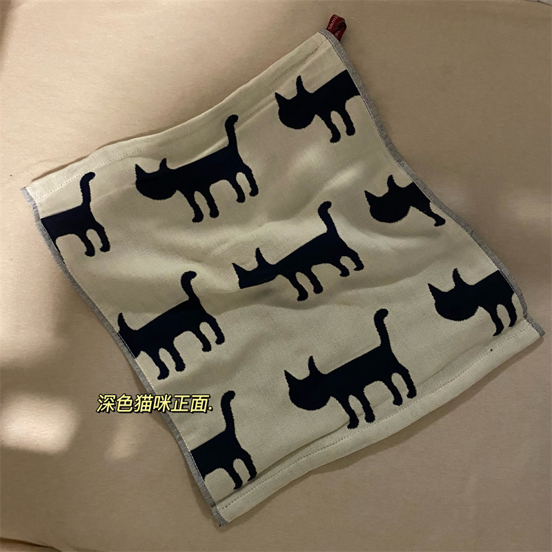 Xiaojiu Foreign Trade Cartoon Small Square Towel Three-Layer Cotton Gauze Face Towel Printed Couple Face Towel Non-Shedding Bh088 Xiaojiu Foreign Trade Cartoon Small Square Towel Three-Layer Cotton Gauze Face Towel Printed Couple Face Towel Non-Shedding Bh088