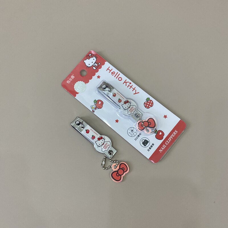 Cute Little Cat Cartoon Nail Clippers for Students, Portable Carbon Steel Flat Nail Clippers