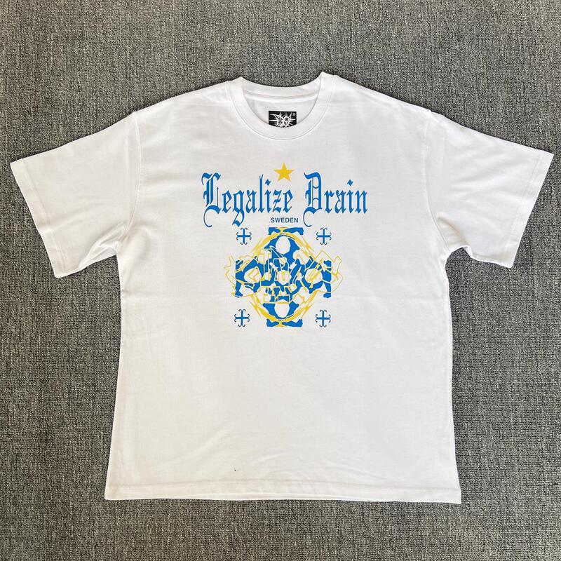 Drain Gang X Sad Boys European National Limited American Retro Small Neck Heavy T-Shirt