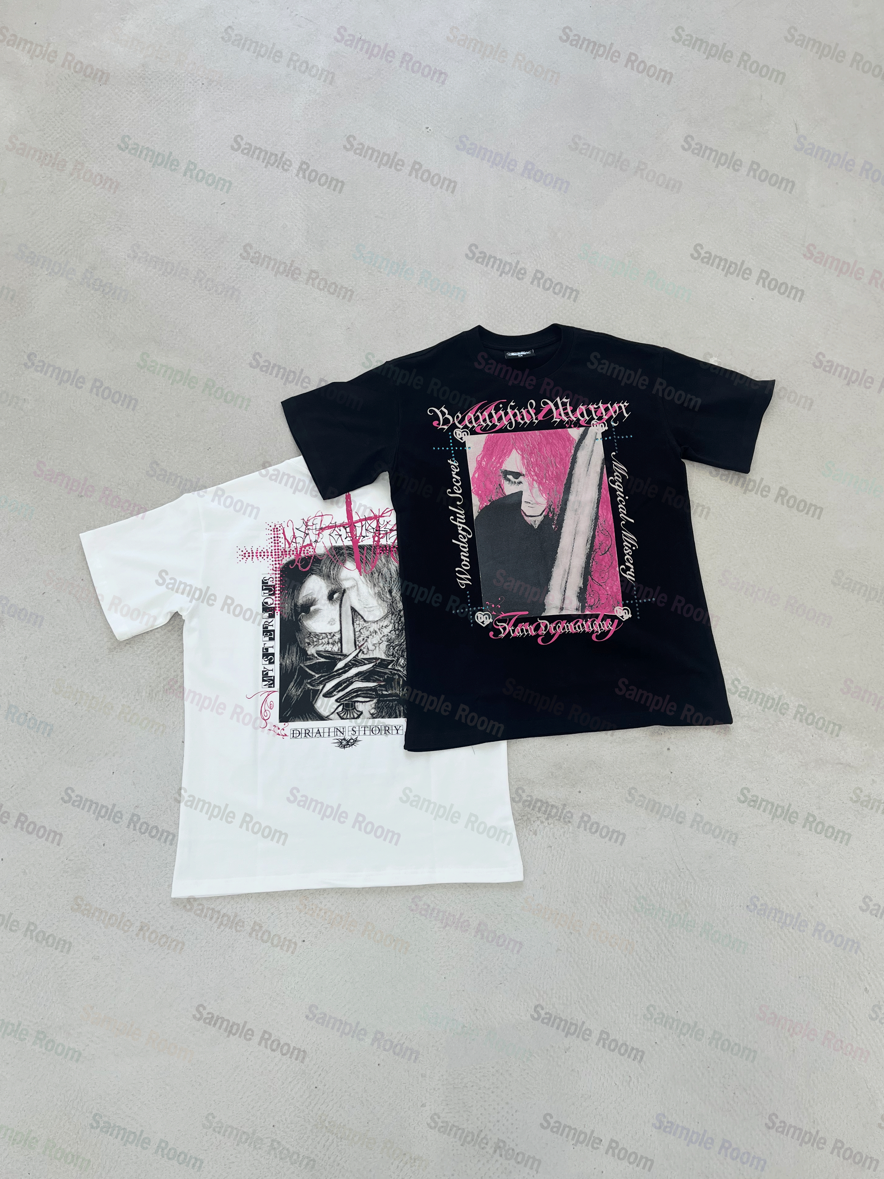 Bladee martyr tour T-shirt x draingang круглый вырез печать Футболка, 无品牌/无注册商标 