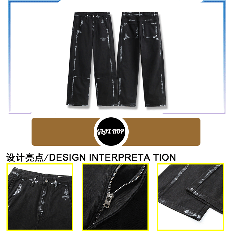 Джинсовая рубашка glax hop官方品牌推荐 | 日系复古 | 男女款高街潮小众宽松牛仔裤