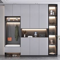 新款玄关柜入户鞋柜一体隔断高柜家用门口靠墙带换鞋凳小户型厅柜