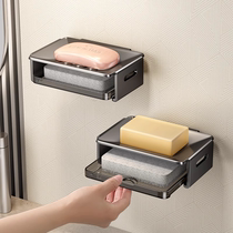 Bathroom punch-free wall-mounted soap dish household bathroom storage rack storage rack wall-mounted drainable soap dish