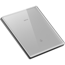 International electrician type 86 household concealed gray glass socket panel one open double open double control switch double two open