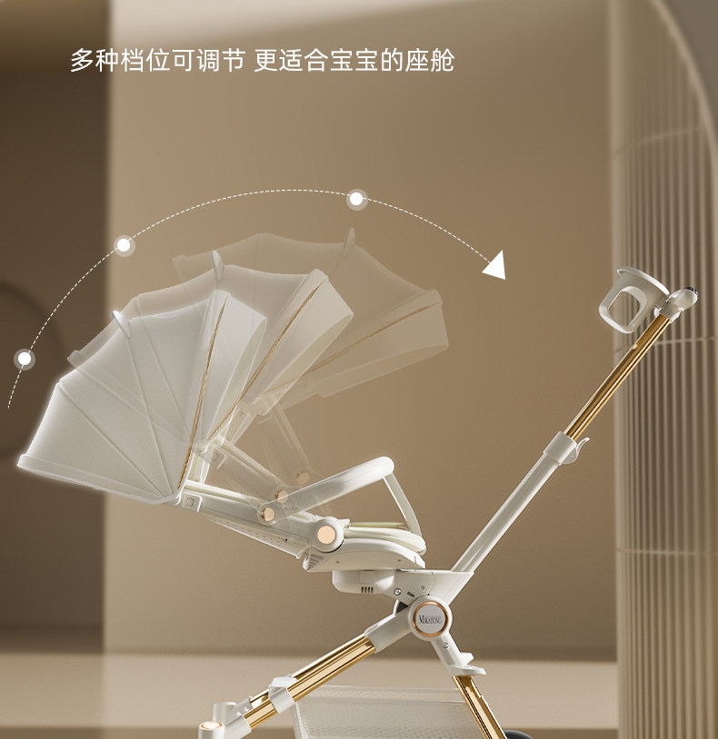 Трехколесный велосипед 遛娃神器2023新款轻便折叠婴儿车可坐躺高景观儿童溜娃宝宝手推车