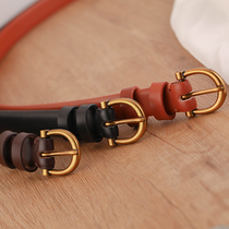 Heilan House official flagship store womens genuine leather belt first layer cowhide 2024 new trend Korean version retro style