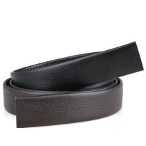 Heilan Home Official Flagship Store Mens Genuine Leather Belt Without Head Automatic Buckle Double-Sided First-Layer Cowhide No Buckle No Head