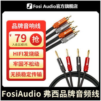 Fosiaudio hifi fever brand speaker cable banana head speaker cable rca audio cable gold-plated power amplifier cable