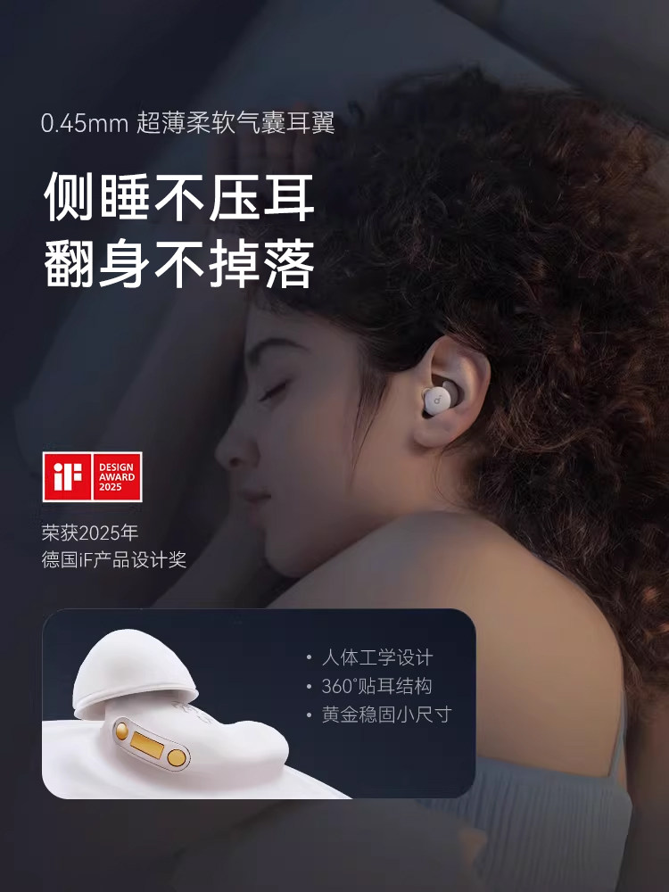 Shengkuo A20 Sleep Headphones Can Be Worn for Side Sleeping Without Pressing on the Ears, Passive Noise Reduction, Bluetooth Sleep-Specific Sound Isolation, Anke Innovation