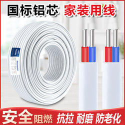 National Standard Aluminum Core Wire Blvvb2 Core 2.5 4 6 Square Sheathed Wire Home Decoration Outdoor Anti-Aging Power Cord