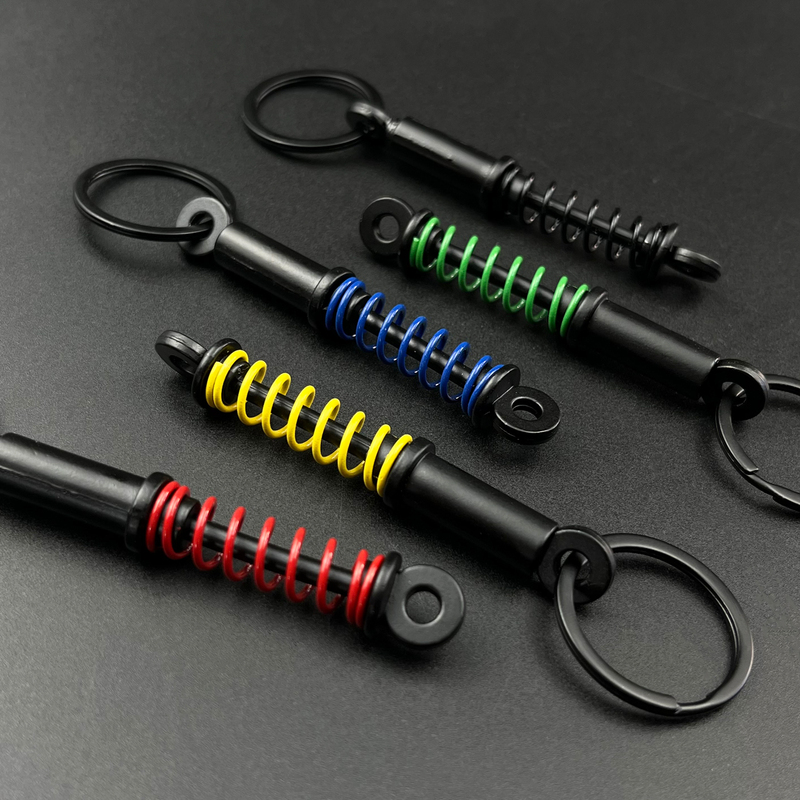 Trendy and Creative Modified Car Shock Absorber Pendant, Car Alloy Keychain, Car Peripheral Creative Key Chain Pendant