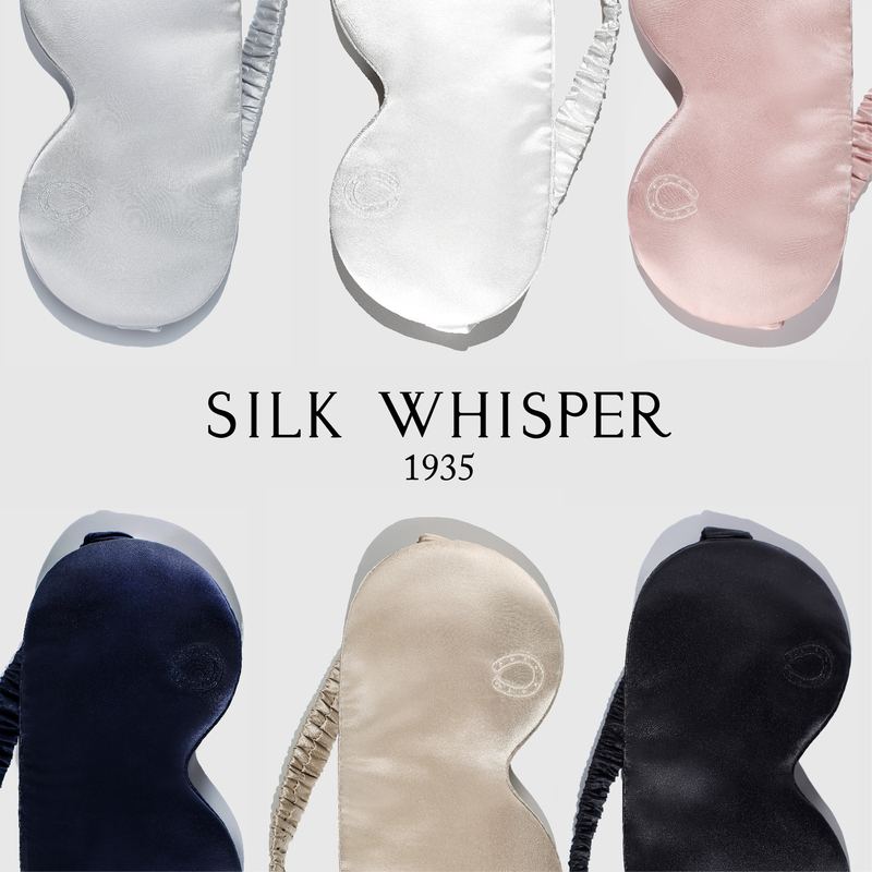 Sw Fortune Comes in Waves Series』Original 22 Momme Silk Year of the Horse Horseshoe Embroidery Eye Mask Antibacterial Light-Blocking Deep Sleep