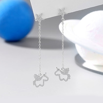 (Suning self-operated) Platinum Unicorn Earrings Platinum 2858