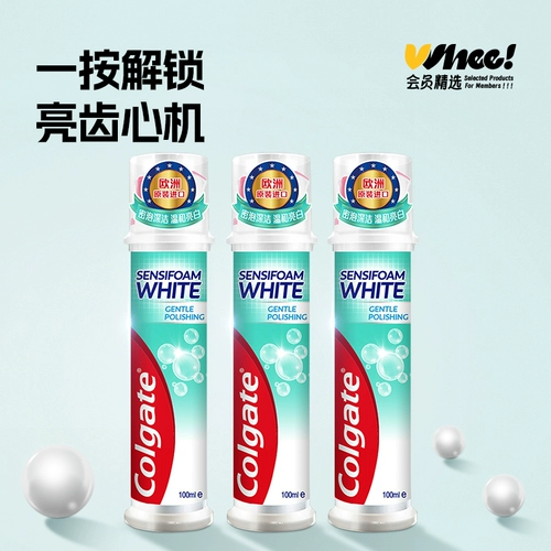 Выбор членов зубная паста Colgate Deep Foam Whitening (тип вертикального пресса), 100 мл*3